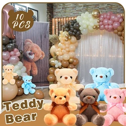 10Pcs Bears Stuffed Animals Soft Toy 12 Inch Cute Bears with Ribbon Bow for Kids Boys Girls Xmas Birthday Baby Shower Bear Party