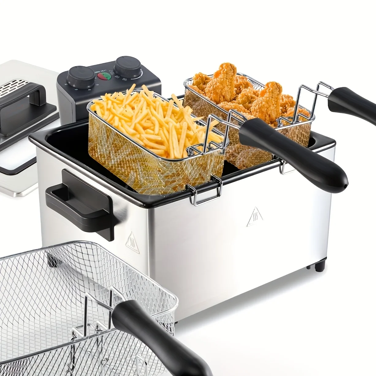 

3L/5L Electric Deep Fryer, 1700W Large Fryer with Time & Temperature Control for Home Use, Kitchen Essential, Local Warehouse