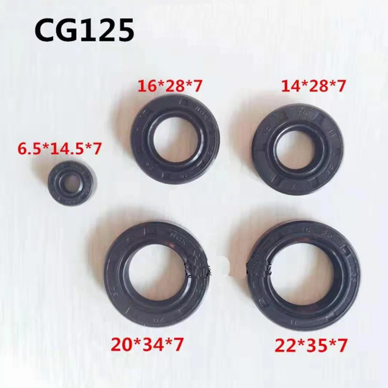 

Motorcycle Oil Seal Kit For Honda Lifan Dayang CG150 DY100 GY6125 GY60 YBR125 GN125 GS125 AN125 CM125 CBT125 Engine Gasket Parts