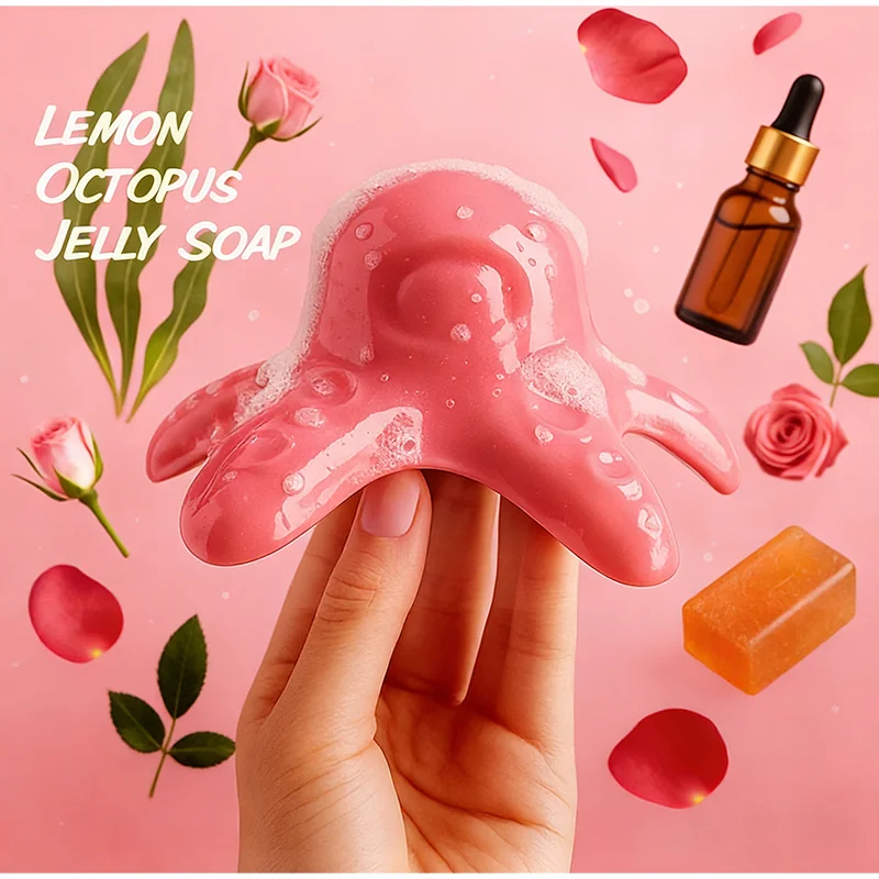 Brand Mild Nourishing Handmade Jelly Soap Floral Fruity Scented Shower Gel Essential Oil Soap Bathing Hand Washing Face Washing