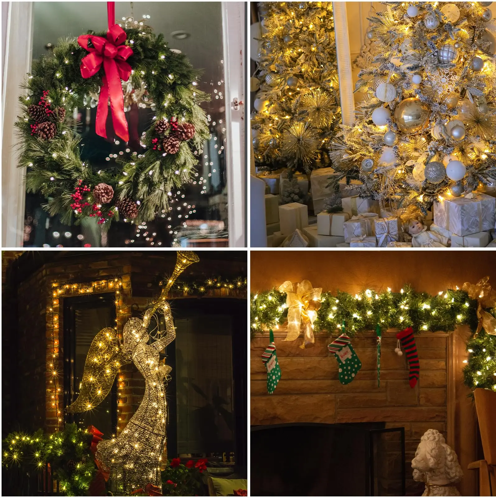 36M Cluster Mother's day LED Fairy Lights Green Wire Outdoor String Light Garland For New Year Street Party Wedding Decoration