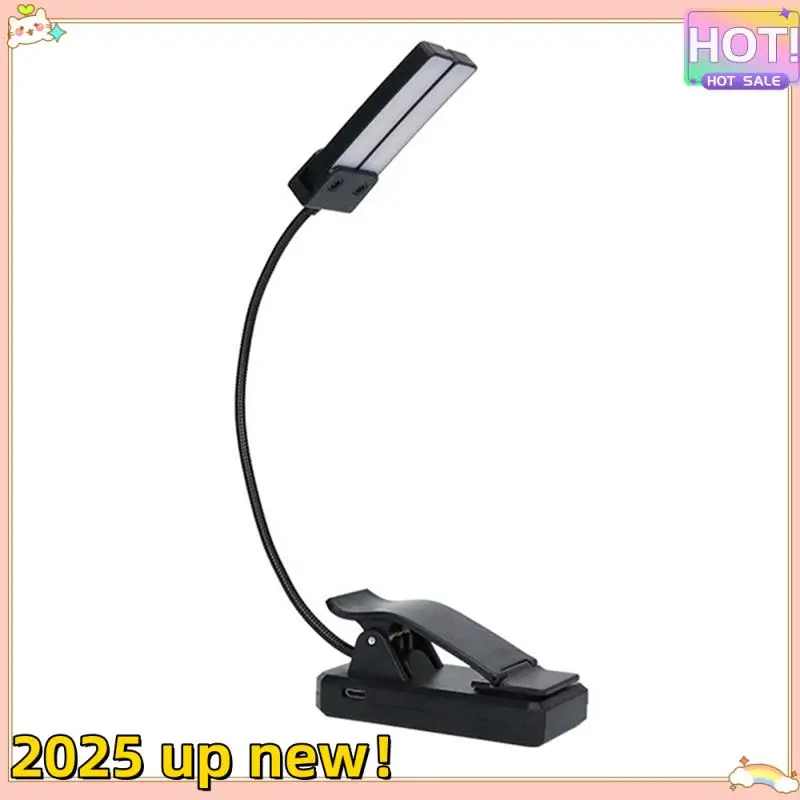 حامل موسيقى محمول أنيق برأسين قابل لإعادة الشحن ومشبك خفيف على حامل الموسيقى خفيف الوزن للعناية بالعين #3