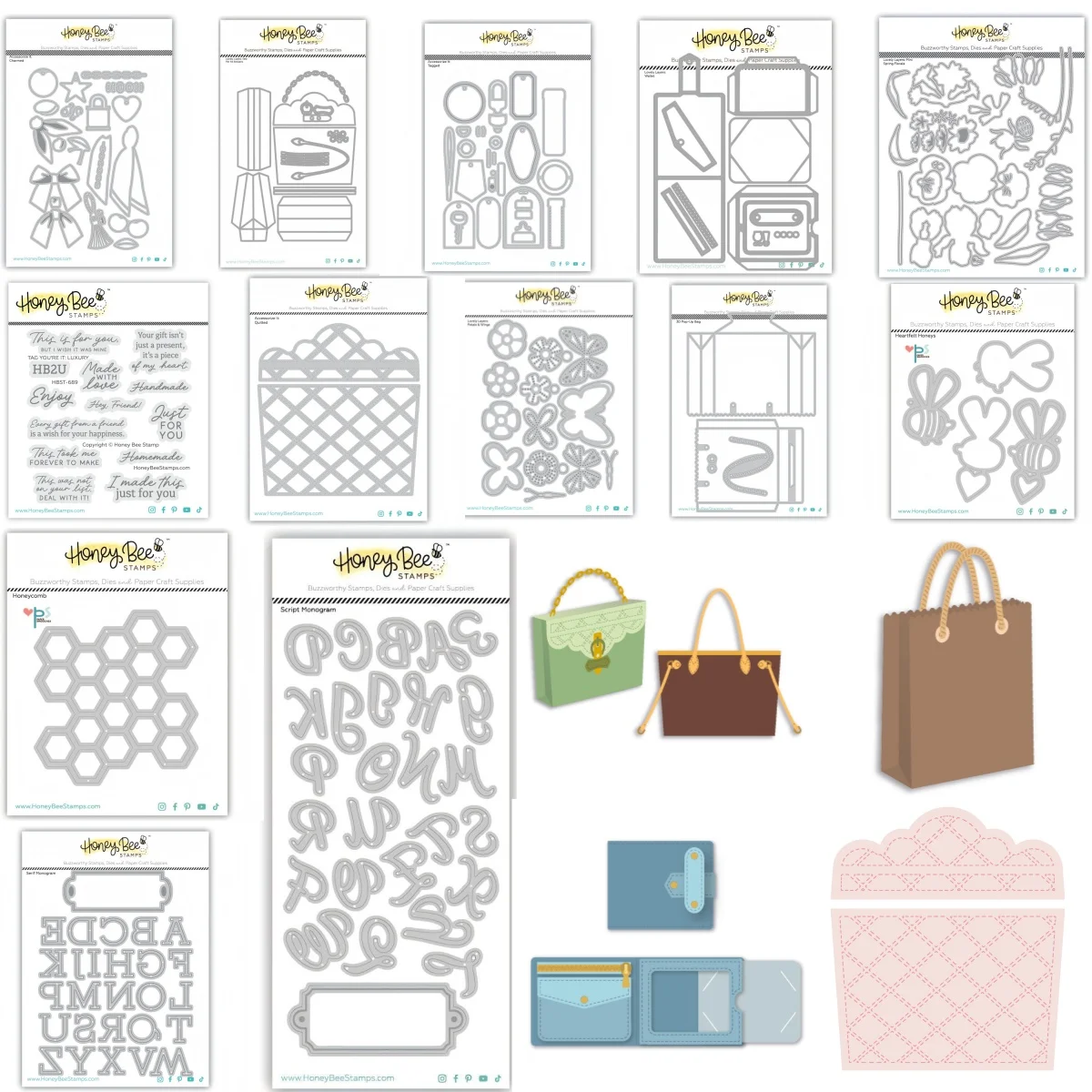 

Pop-Up Bag Spring Florals Metal Cutting Dies for DIY Making Card Scrapbook Embossed Paper Craft Supplies Template Decoration