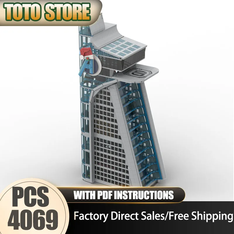 

Famous Scene Moc Building Blocks Modular Movie Tower (full interior) Model Technology Brick Assembly Construction Toy Holiday