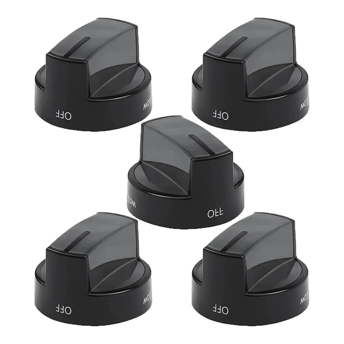 W10339442 Stove Knobs (5 Pack) Fit for Whirl-Pool Gas Range Stove WFG524SLAS2, WFG524SLAW0, Replace PD00004340,