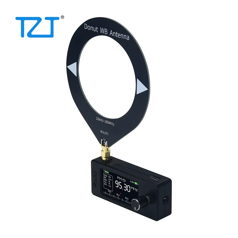 TZT HamGeek Mini SI4732 Портативное радио 0,5-108 МГц LSB USB AM FM Вседиапазонное радио с пончиковой антенной WB