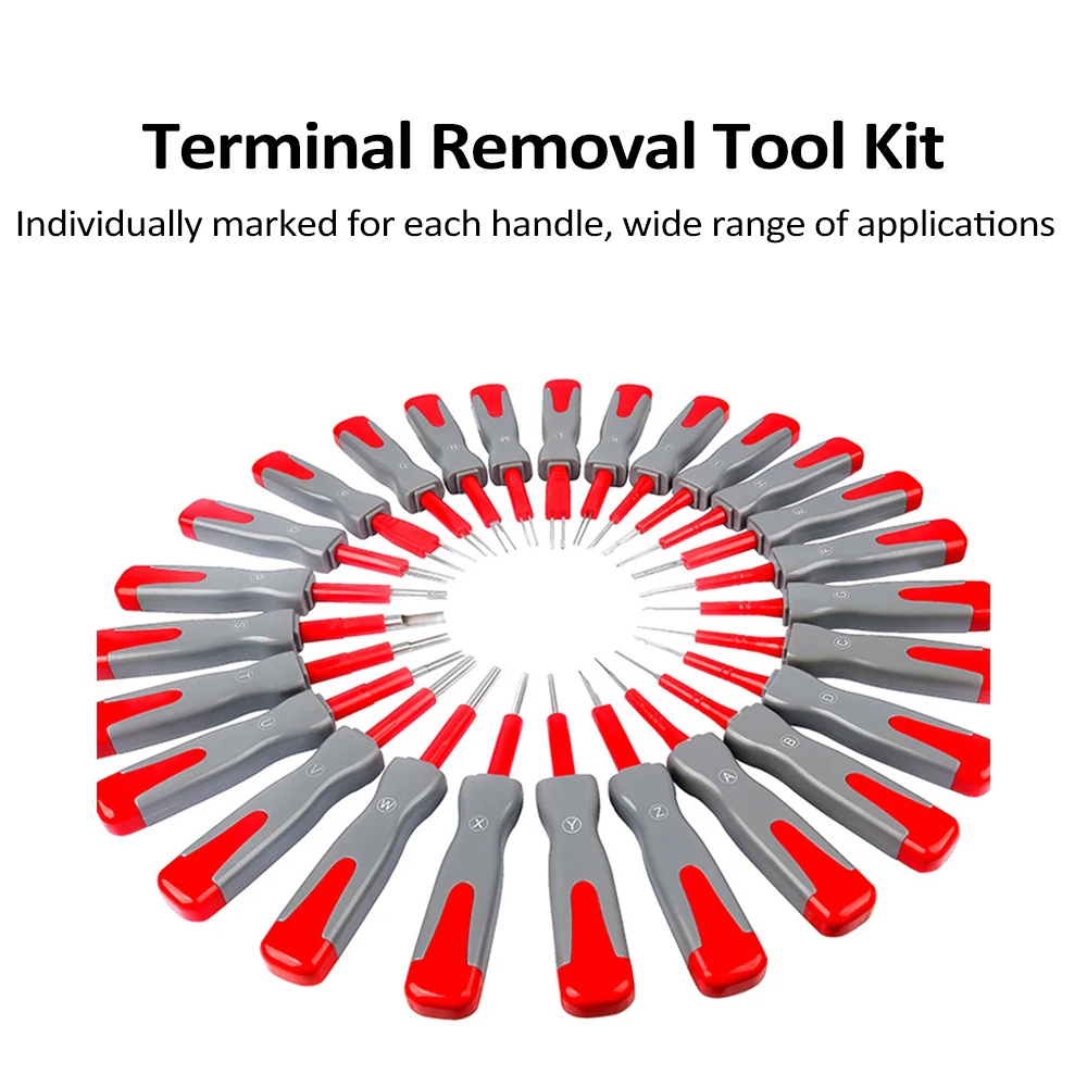 26 Pcs Terminal Removal Tool Kit For Replaces Universal Vehicle Wire Harness Pin Connector Release Tool Set