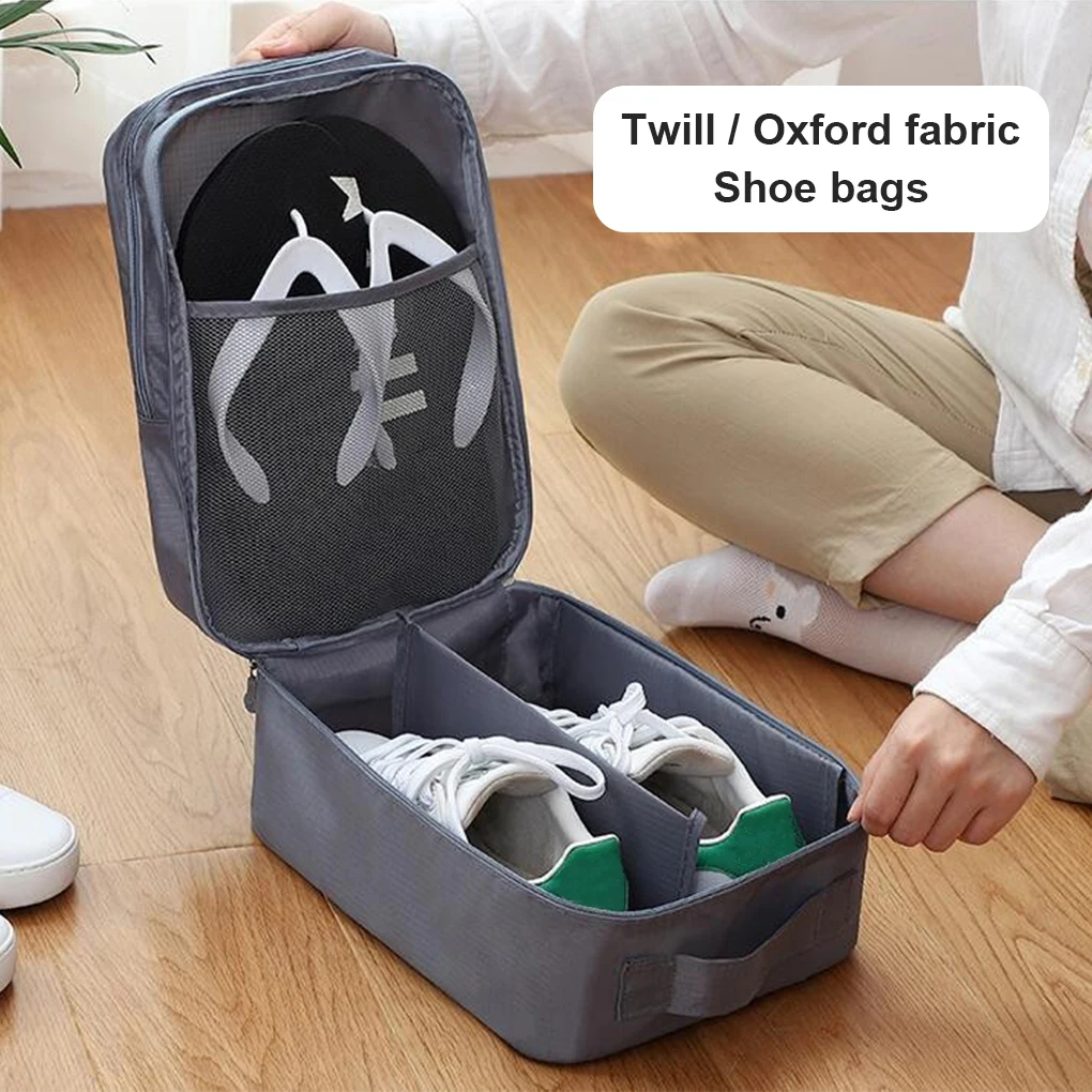 Shoes Storage Bag Slippers Dustproof Zipper Oxford Cloth Organizer