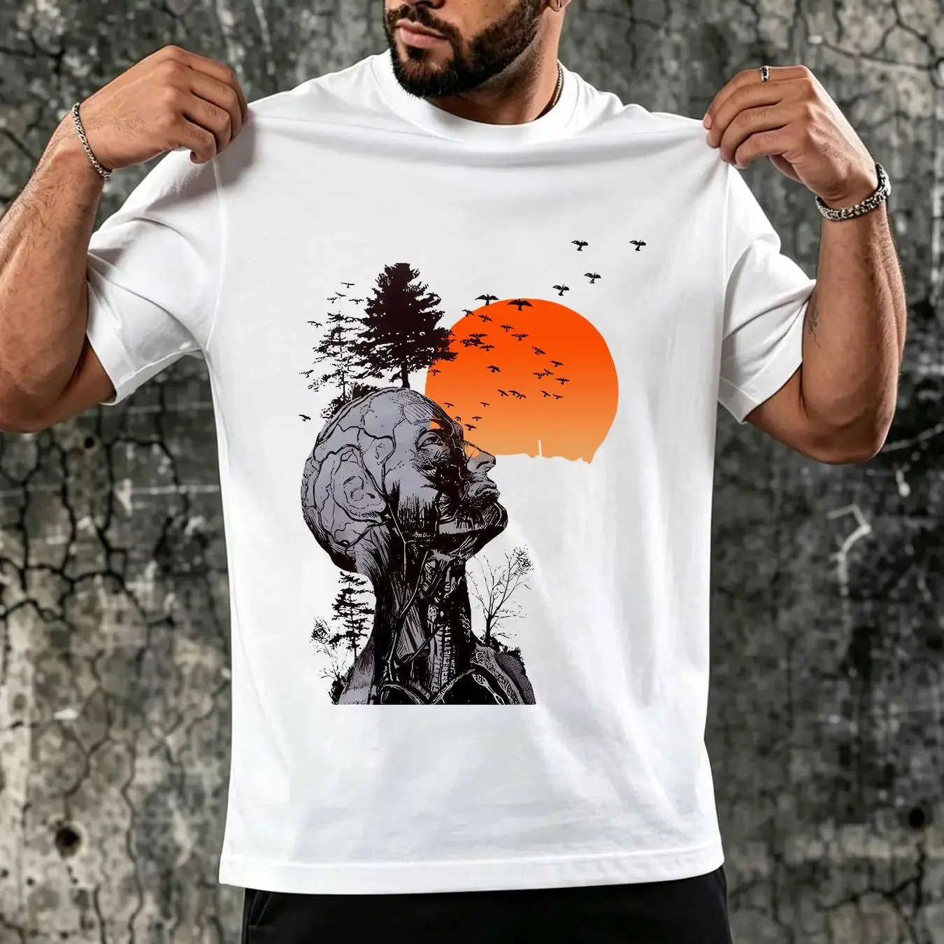 washed T Shirt Alan Hangover Art Novelty Movie Themed Regular Fit Organic Range vintage Washed Unisex homme Stylish Casual