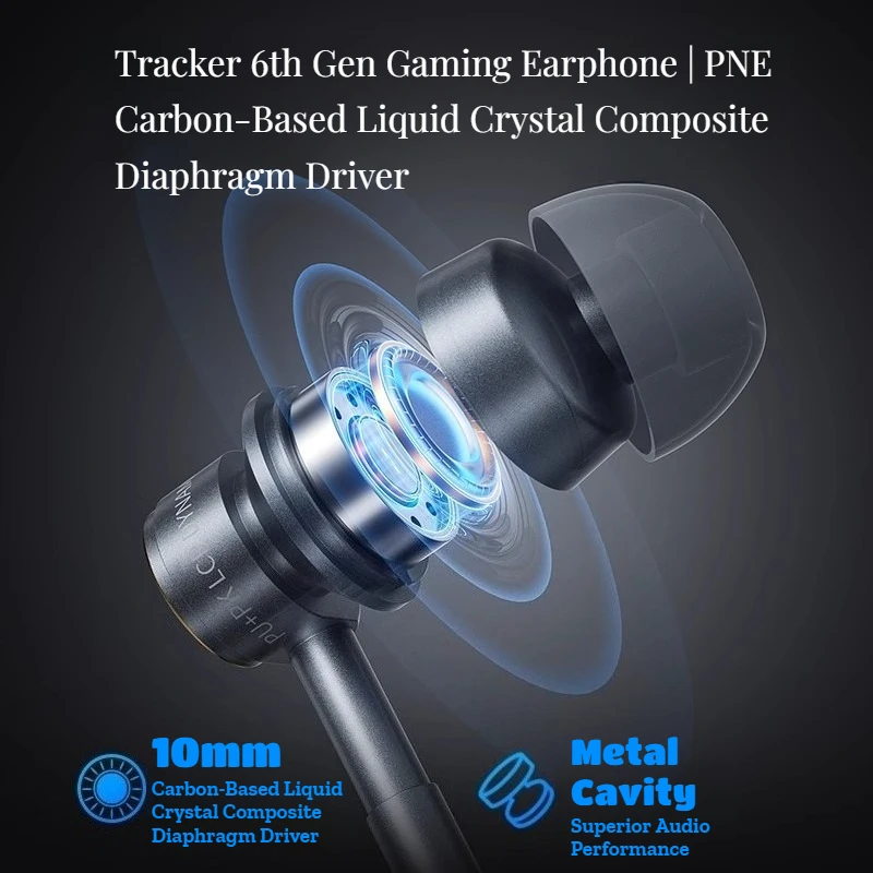 PLEXTONE G18 Silver Armor Gaming Earphones - 6 Sound Profiles, Sound Localization for Gaming