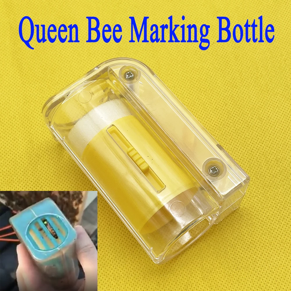 Queen Bee Marker Bottle Plastic Push High Recognition Introduction Virgin Queen Identification Tools Beekeeping Farm Supplies