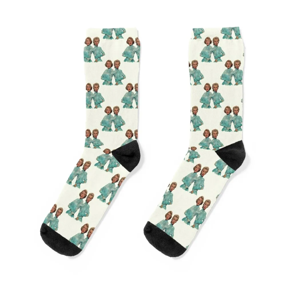 

Two Different Faces... (Sisters) - Watercolor Socks professional running Running heated Luxury Woman Socks Men's