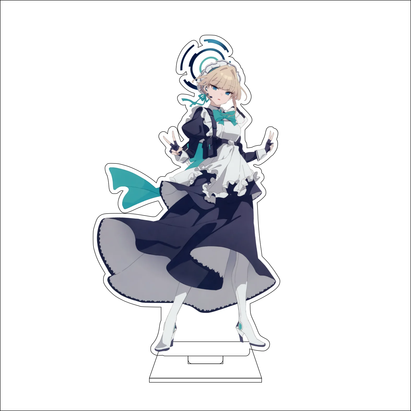 16CM Anime Blue Archive Cosplay Acrylic Figure Stand Plate Rikuhachima Aru Asagi Mutsuki Mutsuki Kurodate Haruna Ornaments Gifts view 3