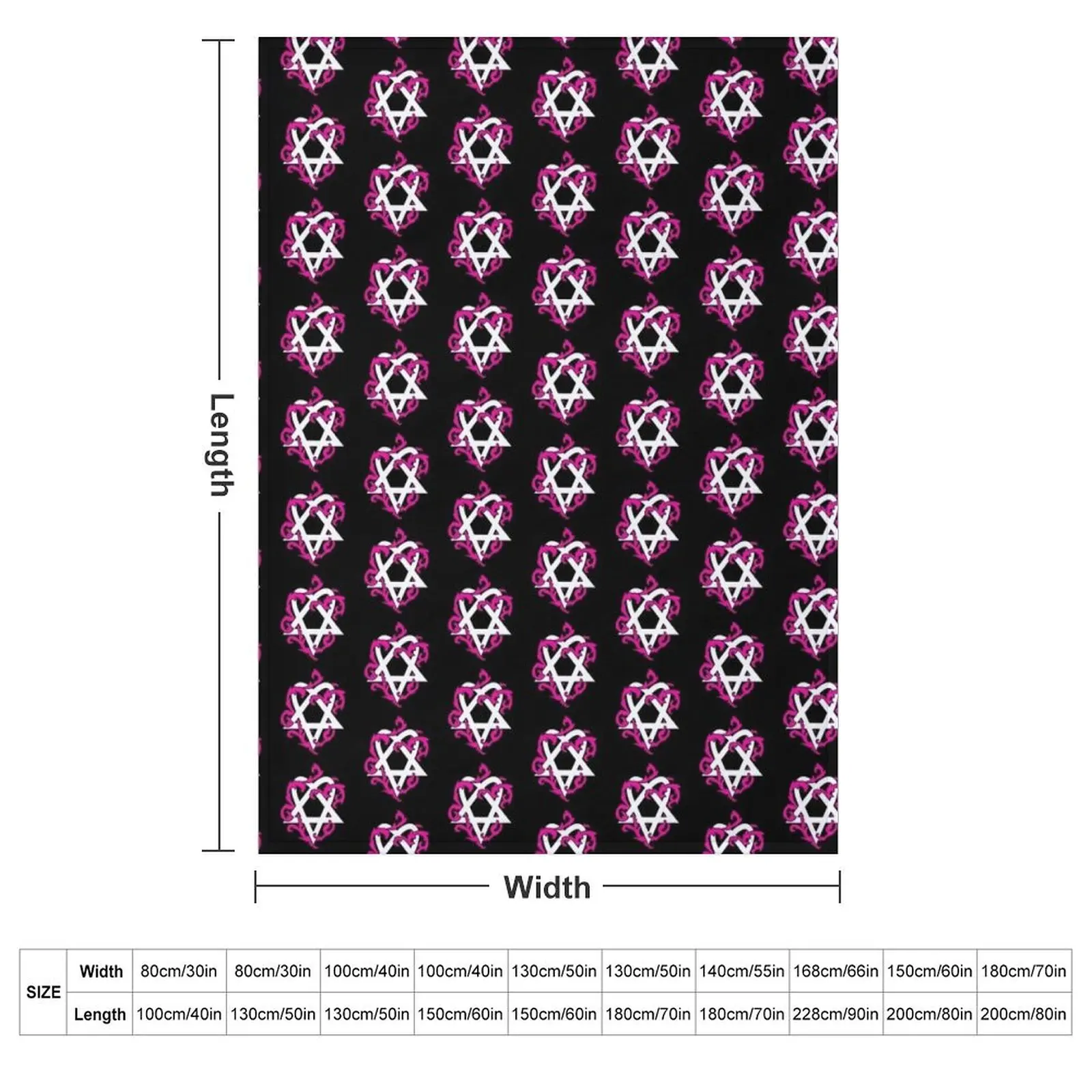 Ville Valo Heartagram Tattoo Throw Blanket Giant Sofa Large Softest Summer Beddings Custom Flannels Blankets