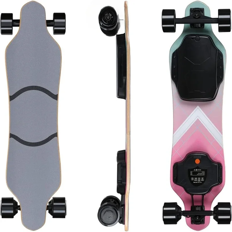 Electric Skateboard Electric Longboard with Remote Control Electric Skateboard 900W Hub-Motor 16 Miles Range 3 Speed Adjustment