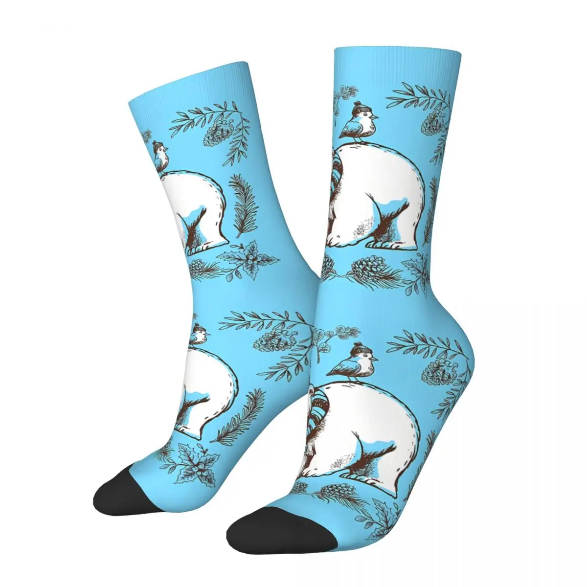 Polar Bear Sock Printed Man Polyester