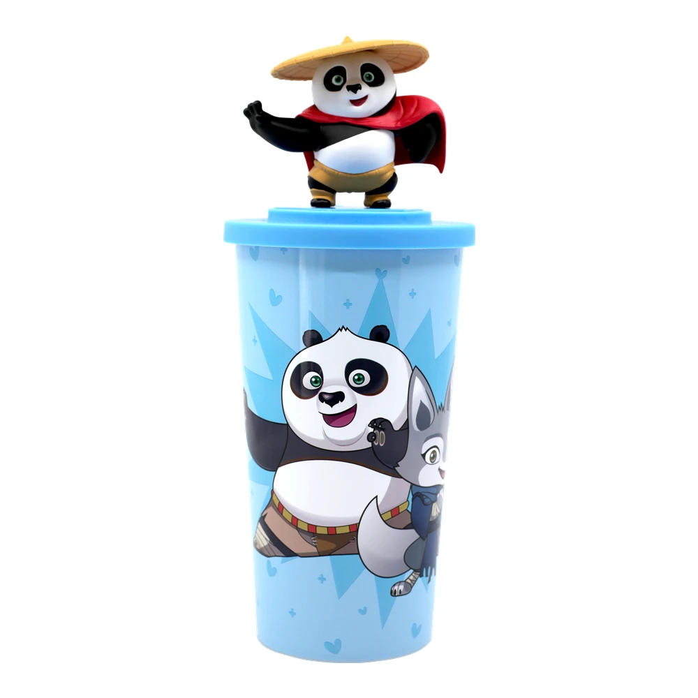 KUNG FU PANDA 4 Movie Po Tooper Cup Figure Tin Bucket Exclusive Cinema Collectible Birthday Gifts