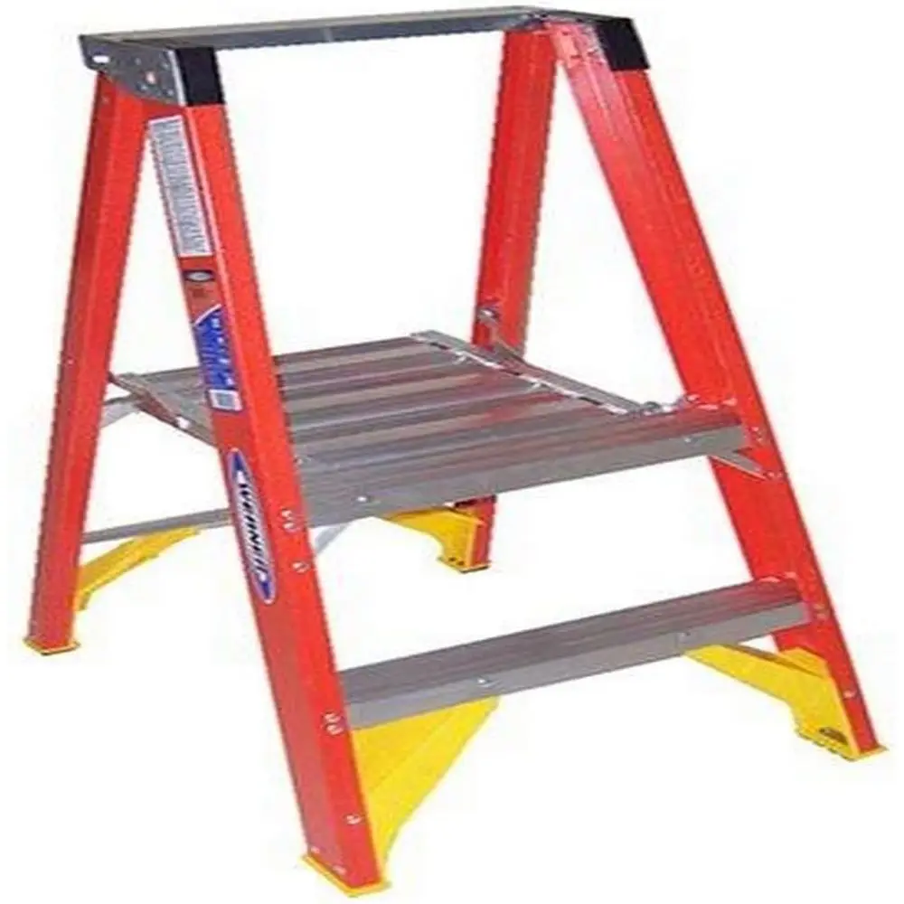 

2-Step Fiberglass Platform Ladder, Orange, 300lb Capacity, 4ft x 23.4 x 7.56