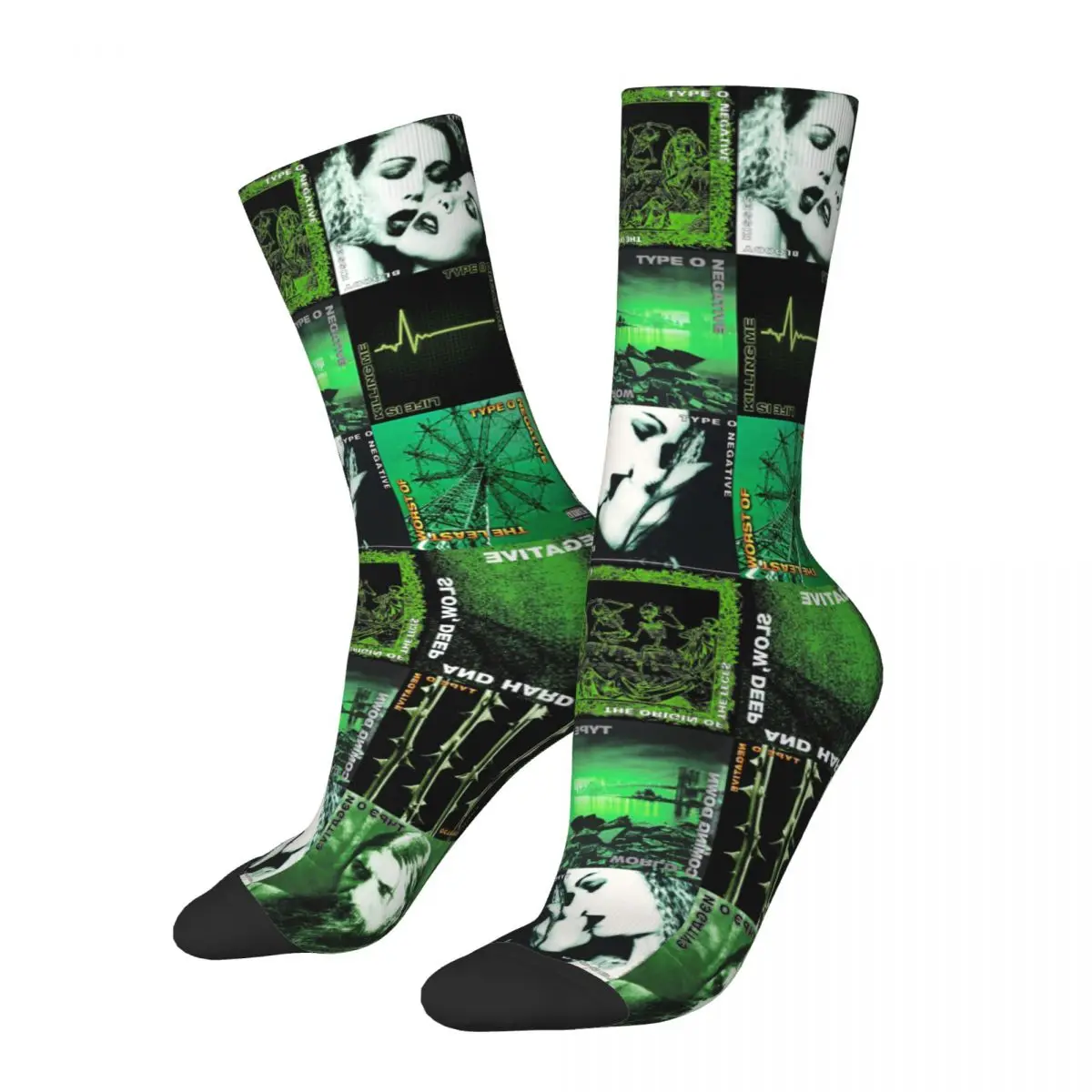 Type O Negative Albums Covers Merch Socks Flexible Skateboard Middle Tube Stockings Super Soft for Unisex Gifts