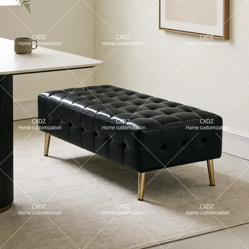 Nordic Light Luxury Bedside Stool Long Sofa Bench Household Entryway Shoe Changing Seat Clothing Store Fitting Room Storage