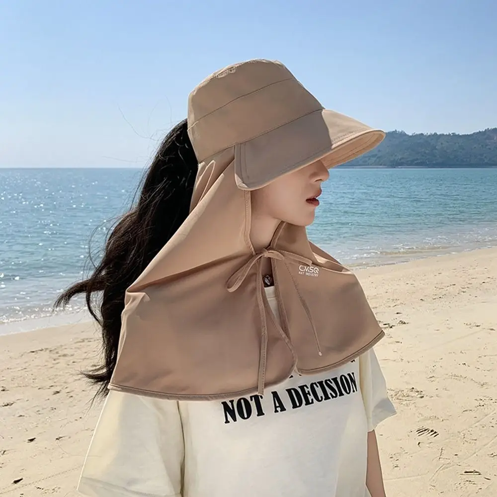 Повседневная шаль с широкими полями, рыбацкая шляпа, УФ-защита шеи, походная панама, солнцезащитный козырек, женская шляпа от солнца для рыбалки