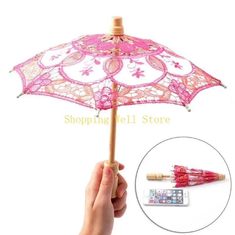 Parasol 우산 자수 레이스 신부 웨딩 파티 장식 용 KX4B 15
