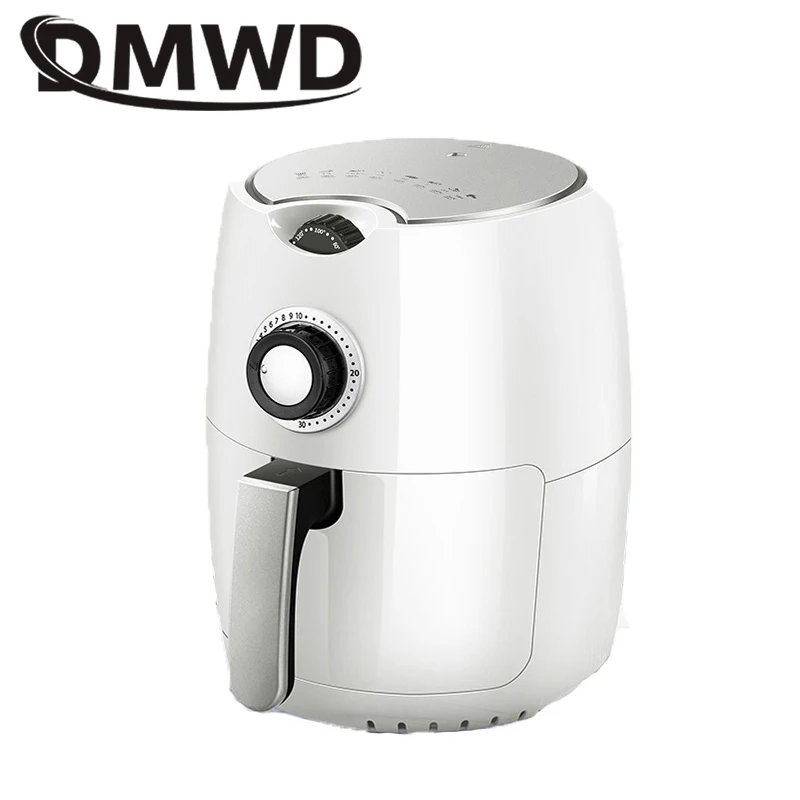 

DMWD Mini Electric Deep Fryer No Oil Intelligent 2.2L Capacity Multifunction 360°Baking Without Oil French Fries Machine Oven EU