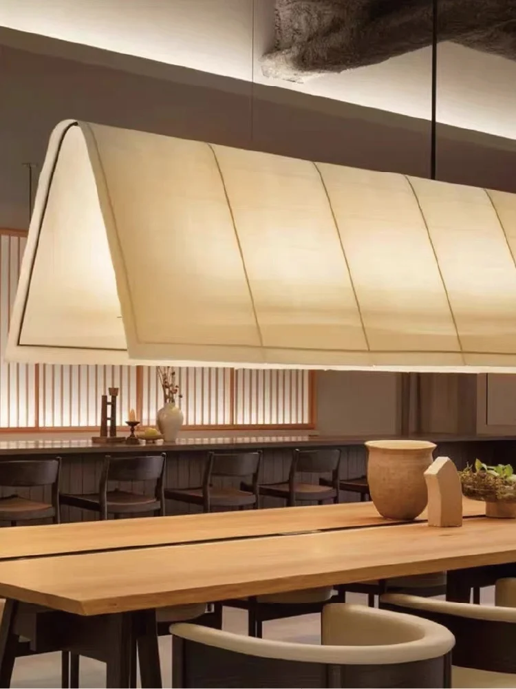 Japanese Zen Dining Room Fabric Pendant Lights Wabi Sabi