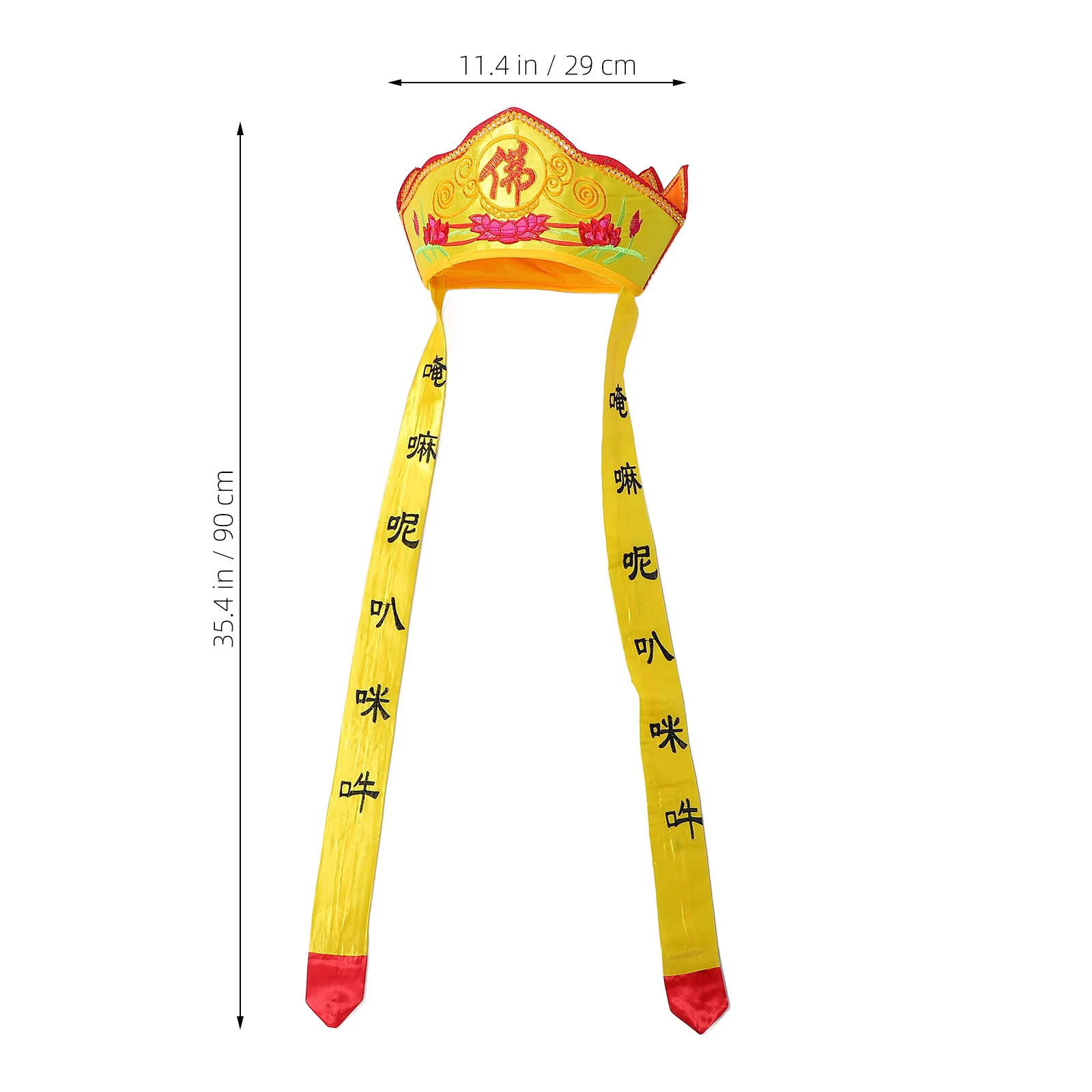 Buda dobrável monge chapéu para desempenho de palco diário cosplay festa festival usar chapéu decorativo prop masquerade