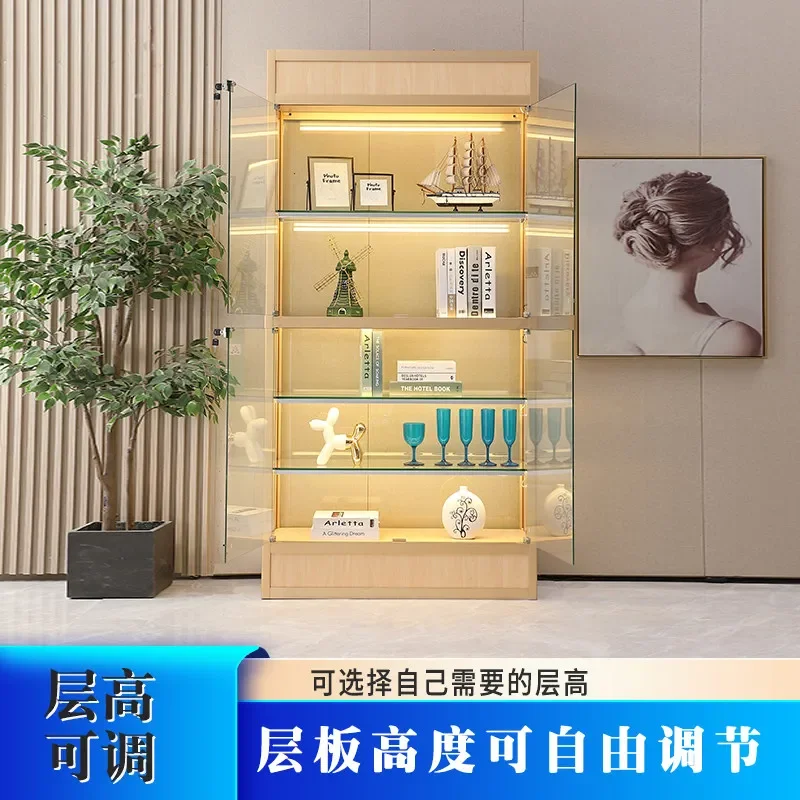 Glass  Cabinet Trophy Medal  Stand Gift Sample Figure Model  Cabinet Baijiu Wine  Cabinet