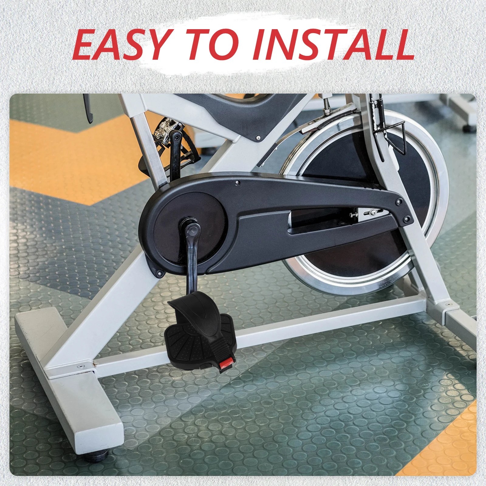 

Adjustable Exercise Bike Pedals Antislip Indoor Cycling Stationary Mountain Bikes Replacement Parts Durable PP PVC Realistic