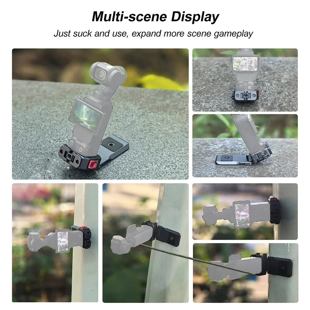 Magnetischer Adapterrahmen 180 °   Verstellbare klappbare Stativhalterung für DJI Osmo Pocket 3, Erweiterungshalterung, Desktop-Vlog-Live-Streaming