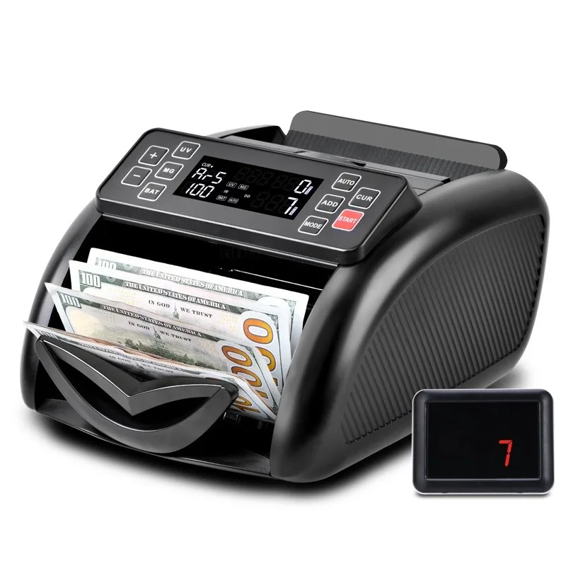 Bill Counter Multi-Currency Dual Display Multiple Plug for USD EUR Fast Count Counterfeit Check Commercial Retail Cash Machine