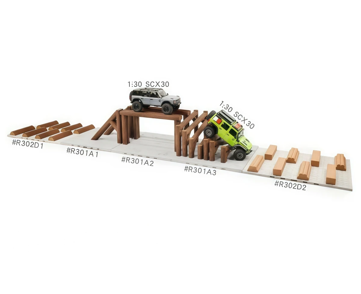 1/24 1/30 Scale Wooden Stump Obstacle RC Crawler Track For SCX30 FCX24M SCX24 TRX‑4M Desktop Off‑Road Trail DIY Assembly Parts