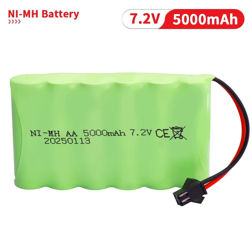 5000mAh NIMH 7.2V  AA Battery For Rc toys Cars Tanks Robots Gun Upgraded 3000mah Batteries Pack For Rc Boat 7.2V Rechargeable