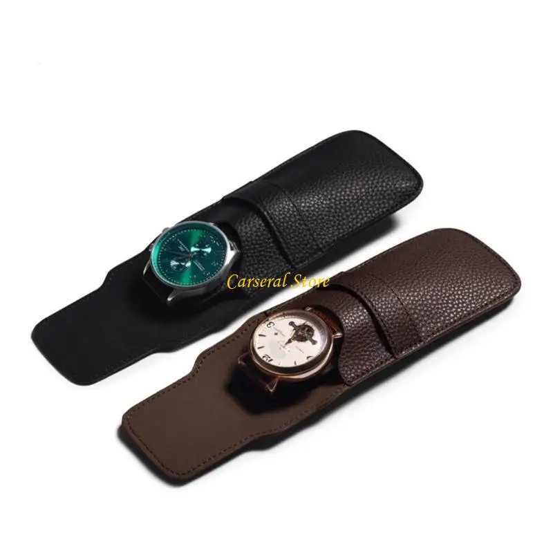 

M4YF Professional Watch Carrying Pack with Customizable Dividers PU Leather Craft Supplies for Accessory Organization