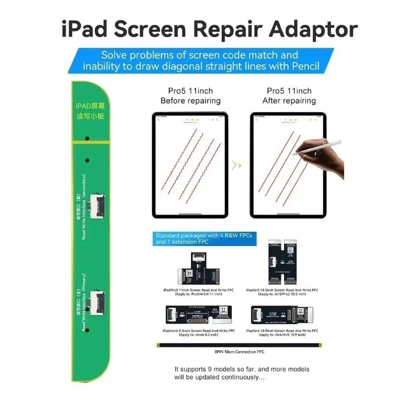 

JC V1SPro V1SE iPad Screen Repair Board For iPad Air3/Pro 2 10.5 inch Pro3/4/5/6 11 inch Mini6 8.3 inch Air4 Air5 10.9