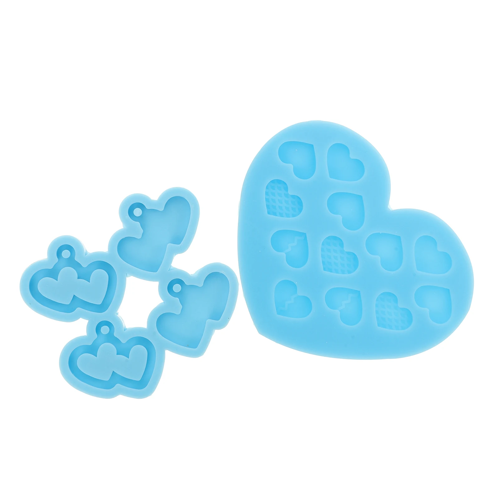 

2 Pcs Glue Drip Mold Earrings Diy Resin Molds Making Epoxy Keychain Round Silica Gel Heart Crafts Jewelry