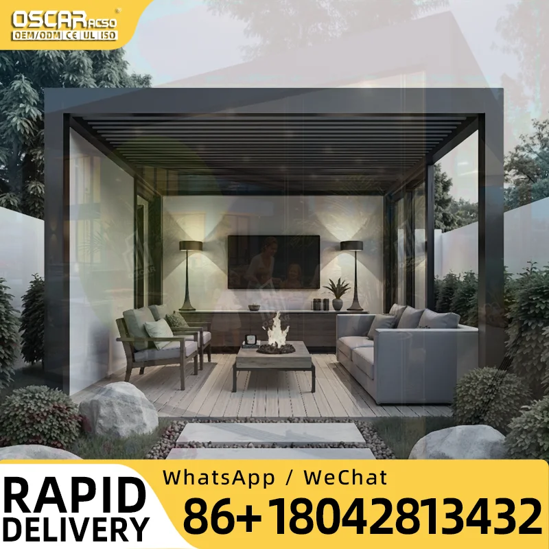 Aluminum Louvre Roof Outdoor Cover for Pergola Usage in Garden Patio Backyard pergola