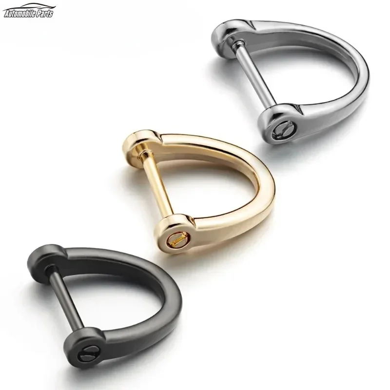 Horseshoe Key Chain Ring Holder D Shape Keychain Thick Rod Classic Buckle DIY Purse Bag Accessories Key Ring Holder P032