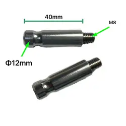 Swiss-Style ( Dia 12mm ) Aluminum adaptor with M8 male thread, Adapter M8-Snap-on prisms plug plug for wall bolts