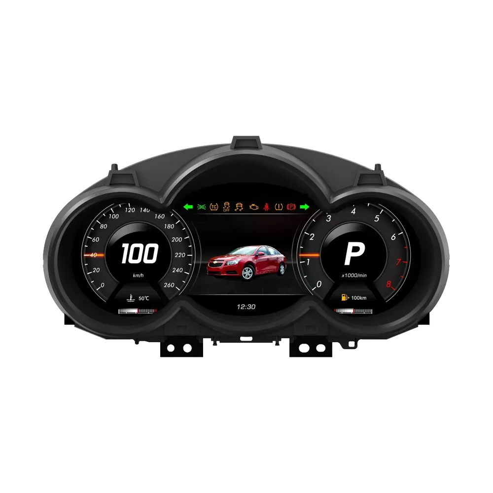 لوحة أدوات LCD رقمية كروز 2009-2014 تدعم الملحقات الداخلية لنظام تحديد المواقع اللاسلكي Carplay #1