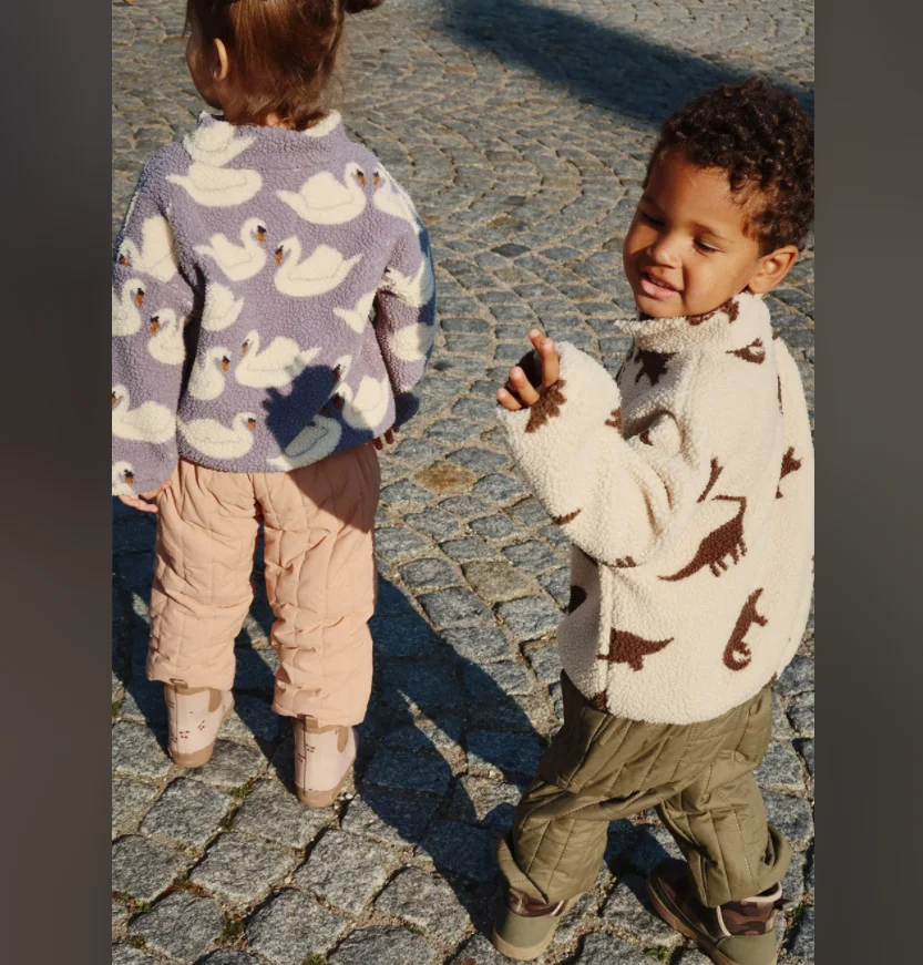 Chaquetas para niños, moda de otoño e invierno, chaqueta de lana de cordero con dibujos animados para niñas, abrigo cálido de algodón para niños,