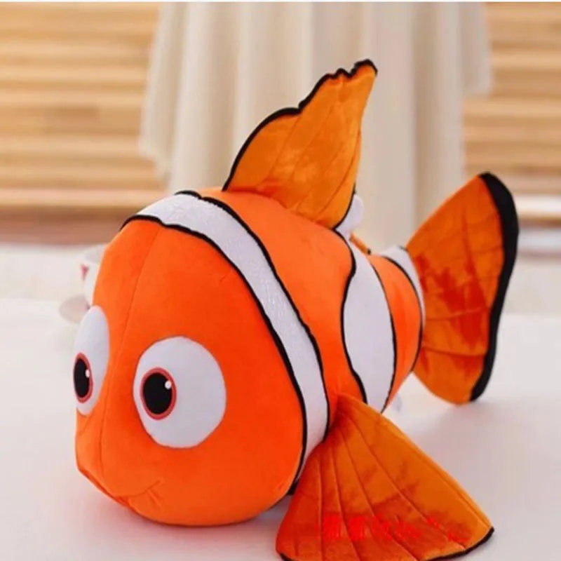 Almohada de pez payaso Nemo de dibujos animados de Disney, juguete de simulación de Vida Marina, muñeca de Animal suave, encanto para niños, regalo de cumpleaños