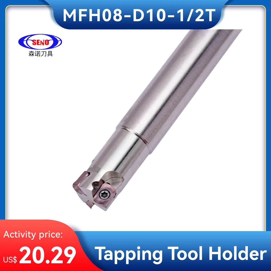 SENO Fast Feed Open Coarse MFH10 12 Small Diameter Milling Cutter Rod Supporting LPGT010210ER High Feed Carbide Milling Insert