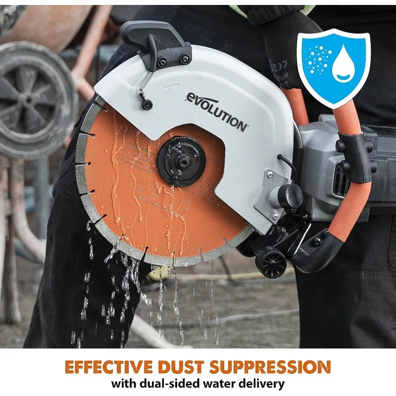 R300DCT+ 12 Inch Concrete Saw with Water Fed Dust Suppression (Aka Circular Saw, Angle Grinder, Cut Off Saw, Demo Saw,