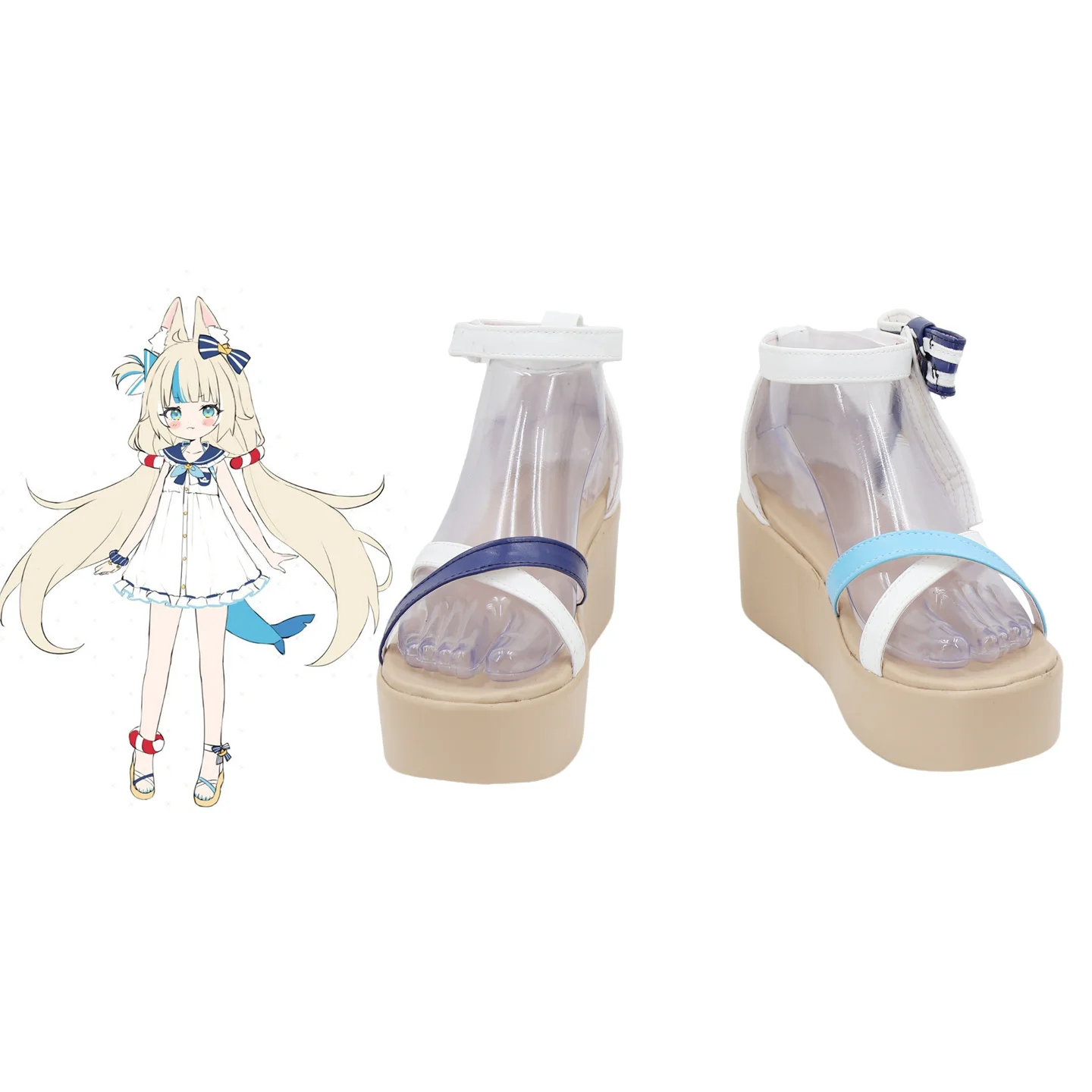 

Vtuber Sameko Saba Обувь для косплея Хэллоуин Карнавал Индивидуальный реквизит Саба Сапоги