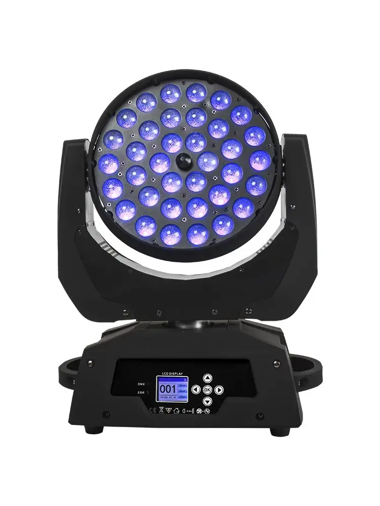 SHEHDS Neuheiten 1/2 Stück Wash LED 36X18W RGBWA+UV Button-Version Zoom Lyre Moving Head Light für DJ Disco Bühnenbeleuchtung