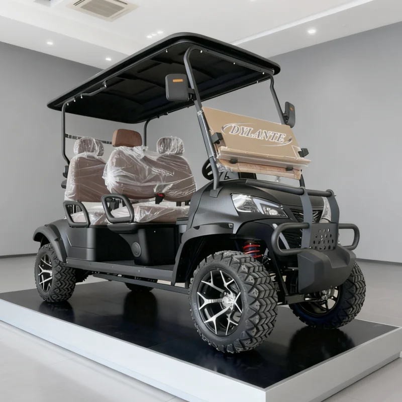 China Supplier Supplier Classic Model 2 Rows 4 Seats 5000W Farm Best Hunting Electric Golf Cart Global Hot Selling