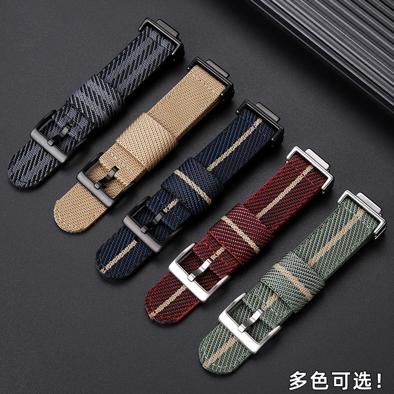 For Casio small square Black Warrior DW5600 GM-5600 GWb5600 GWM5610 Men's Watchband 16MM Modified Woven Canvas nylon Watch strap